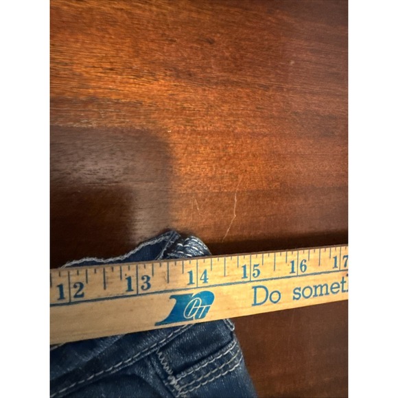 Hydraulic Distressed Jeans Women's Size 5/6 Med Wash Bootcut Embroidered Pockets - Picture 6 of 11